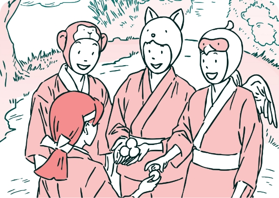 課題を発見しているオニたちの様子